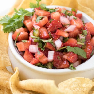 bowl of strawberry salsa