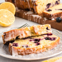 sliced lemon blueberry zucchini bread
