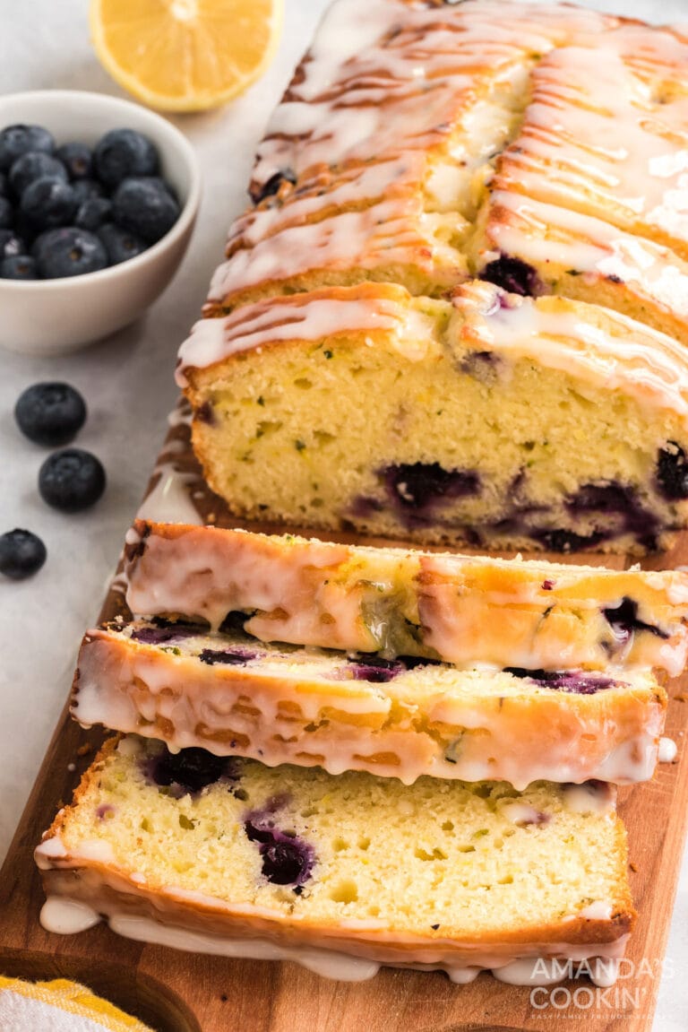 Lemon Blueberry Zucchini Bread - Amanda's Cookin' - Quick Breads