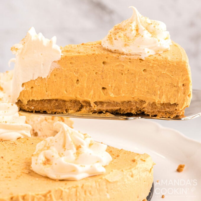 No Bake Pumpkin Cheesecake Amandas Cookin Cheesecakes 5533