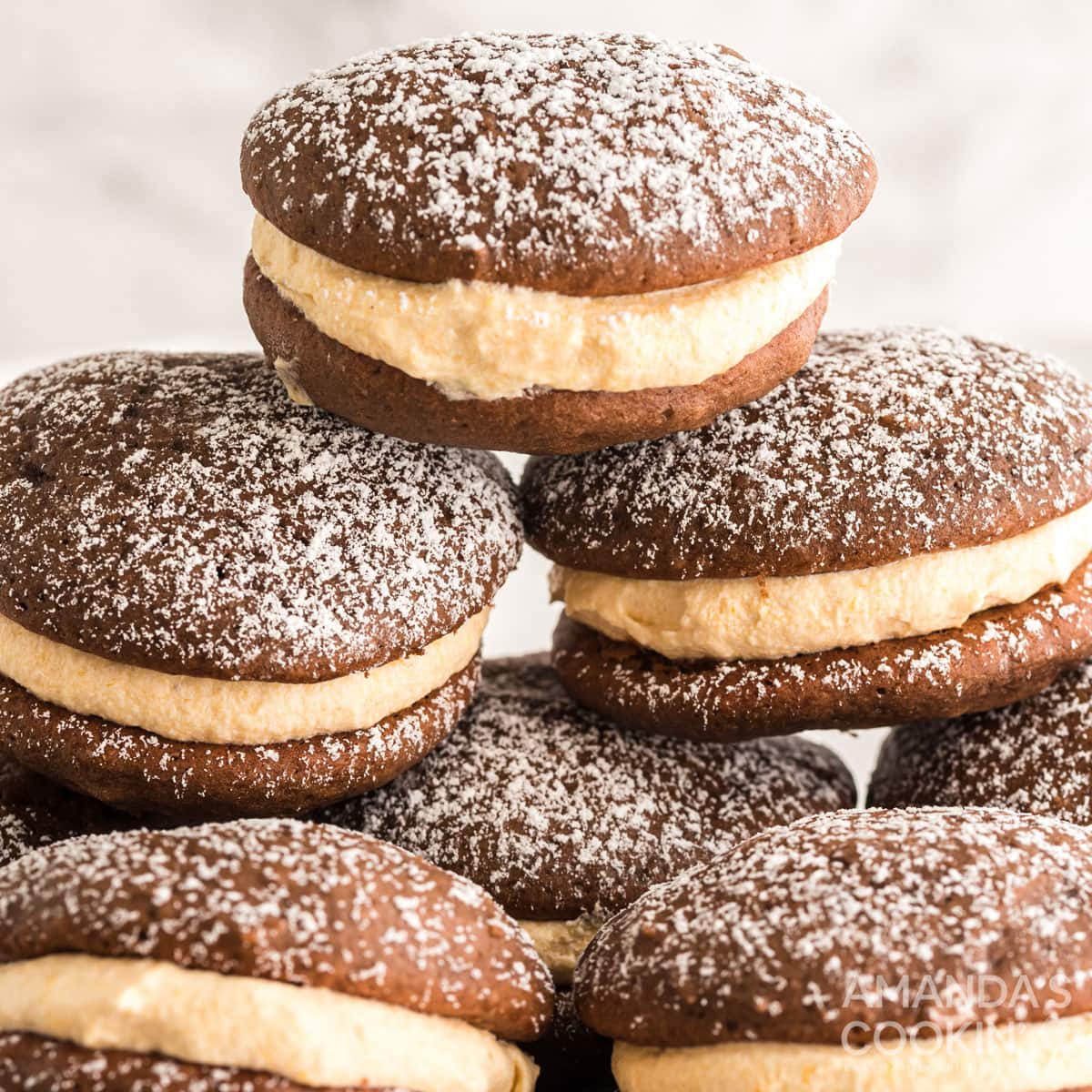 Mini Pumpkin Whoopie Pies - Browned Butter Blondie