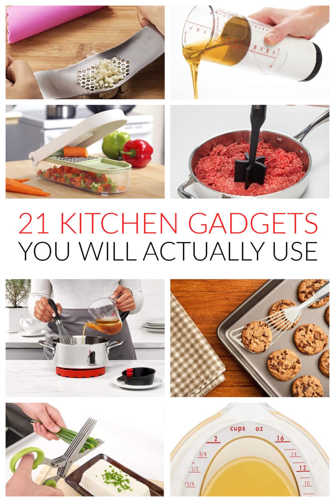 COLLAGE OF KITCHEN GADGET IMAGES