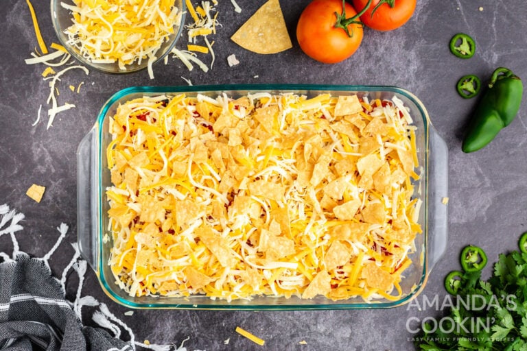 Mexican Chicken Casserole - Amanda's Cookin' - Casseroles