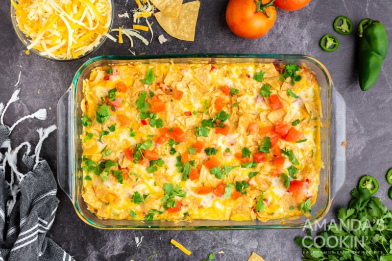 Mexican Chicken Casserole - Amanda's Cookin' - Casseroles