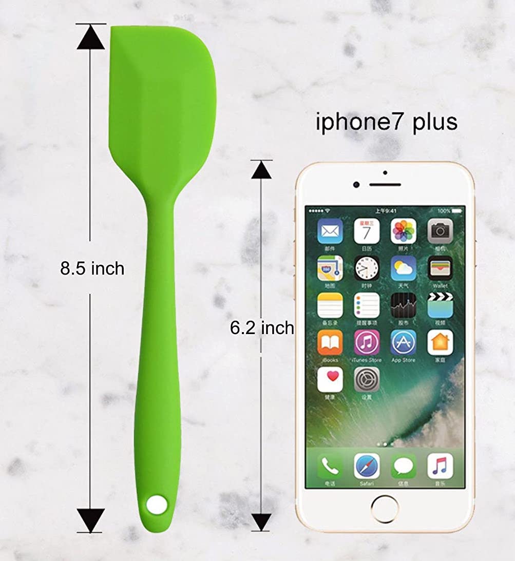 small rubber spatula next to a phone