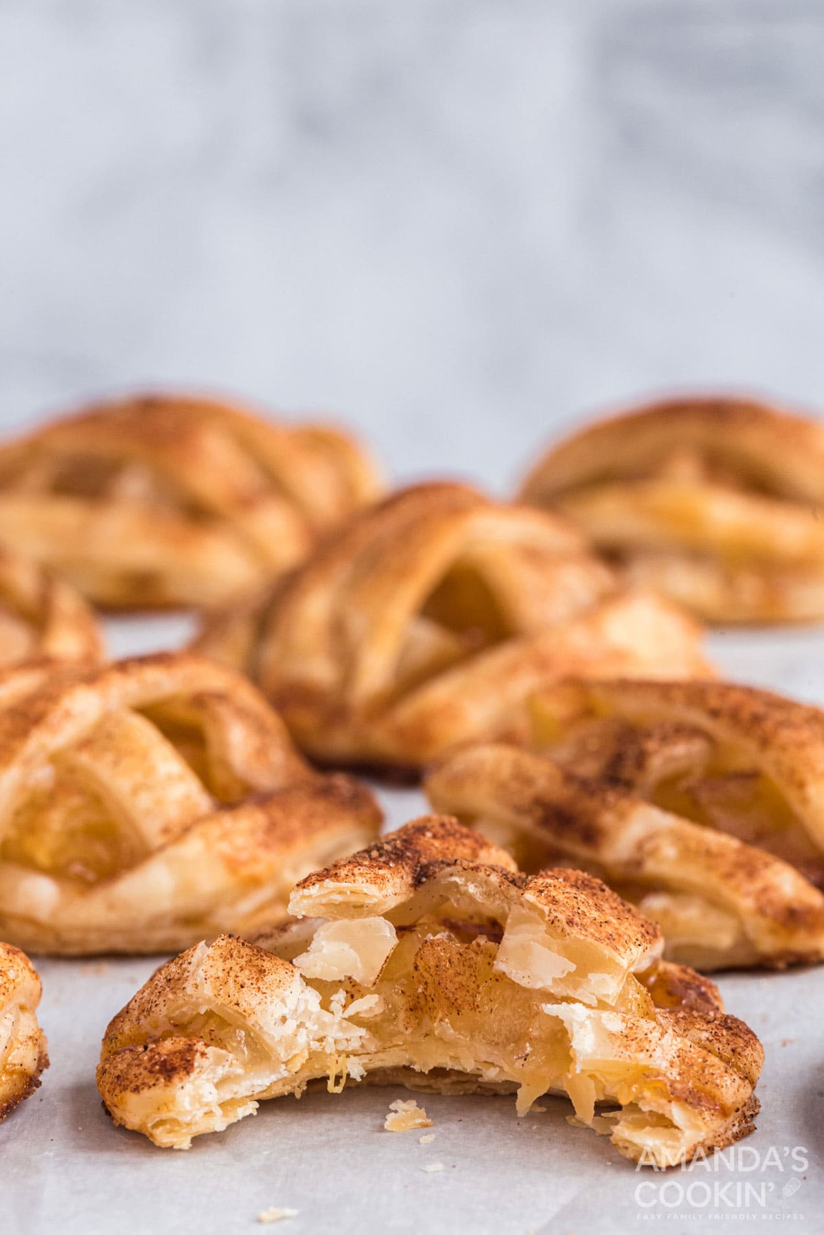 apple pie cookies with a bite out of it