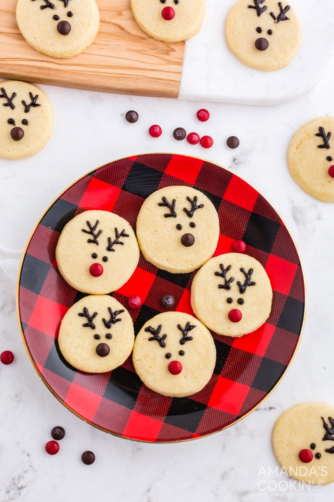 plate of reindeer cookies