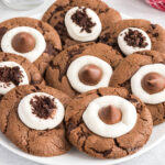 hot cocoa cookies on a plate