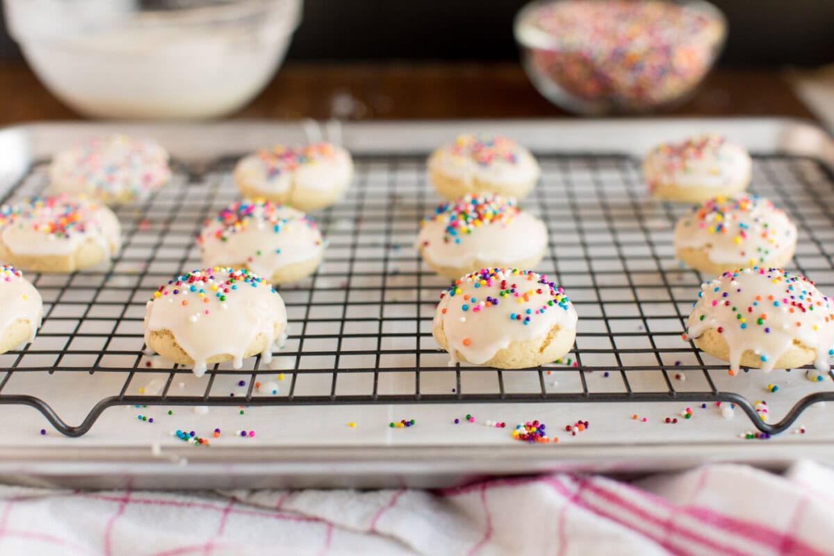 glazed cookies with sprinkles
