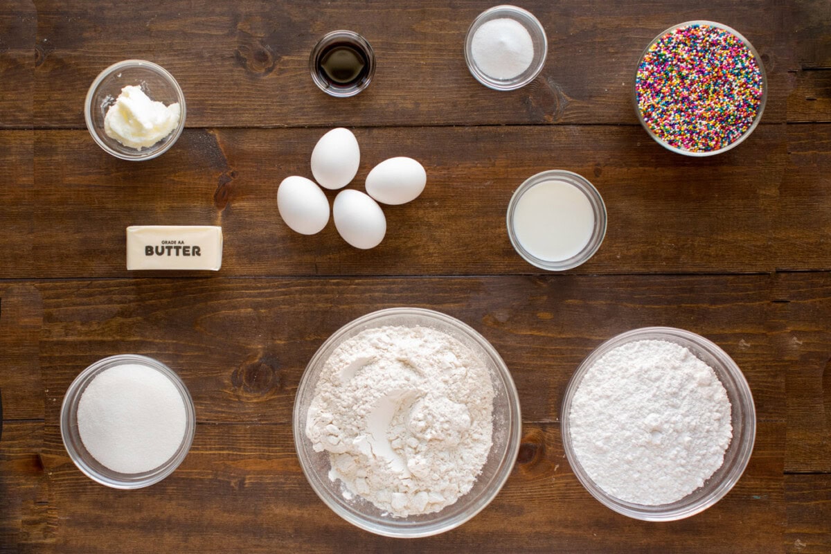 ingredients for Italian Anisette Cookies