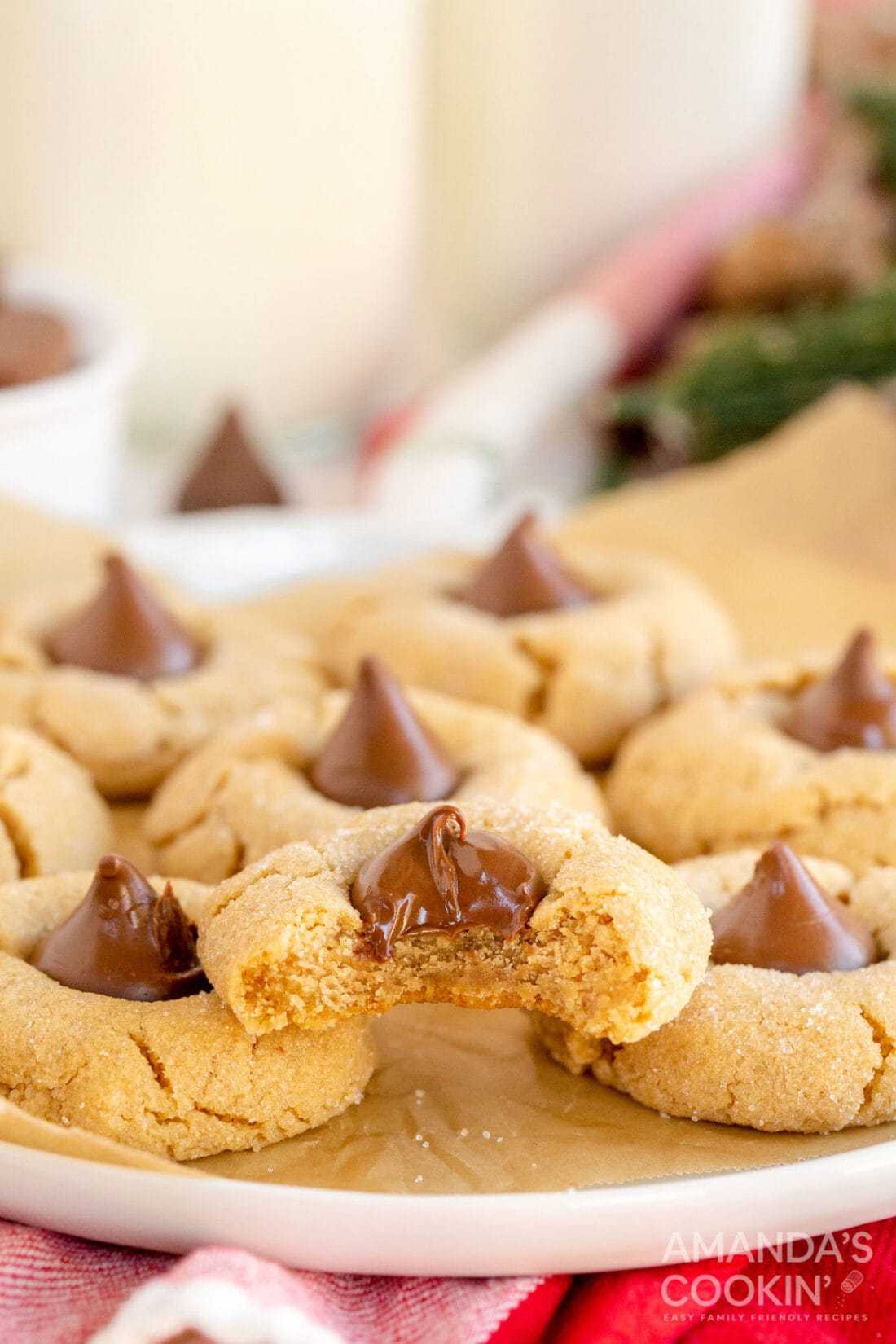 Peanut Butter Blossoms WITH A BITE OUT
