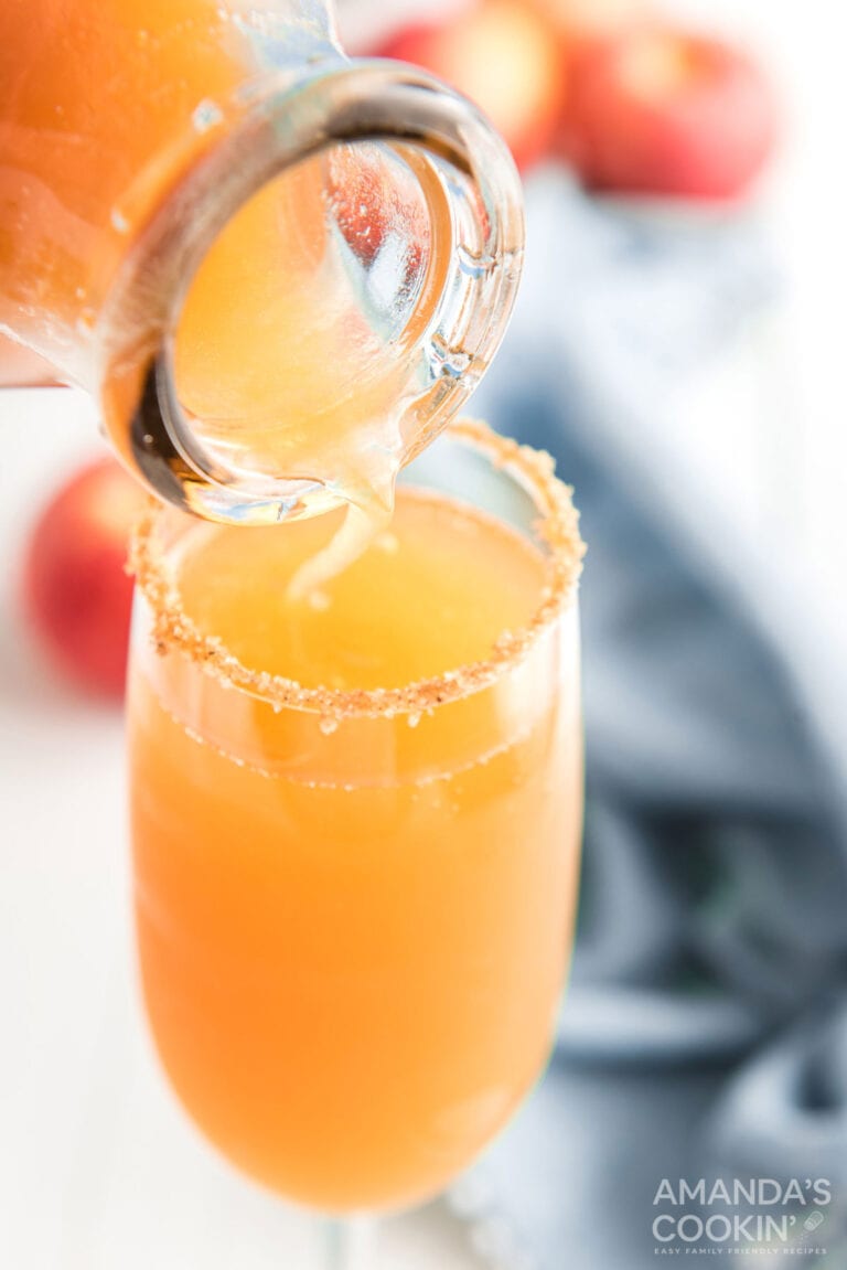 Caramel Apple Mimosas Amanda's Cookin' Cocktails