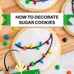 pinterest image for decorated sugar cookies