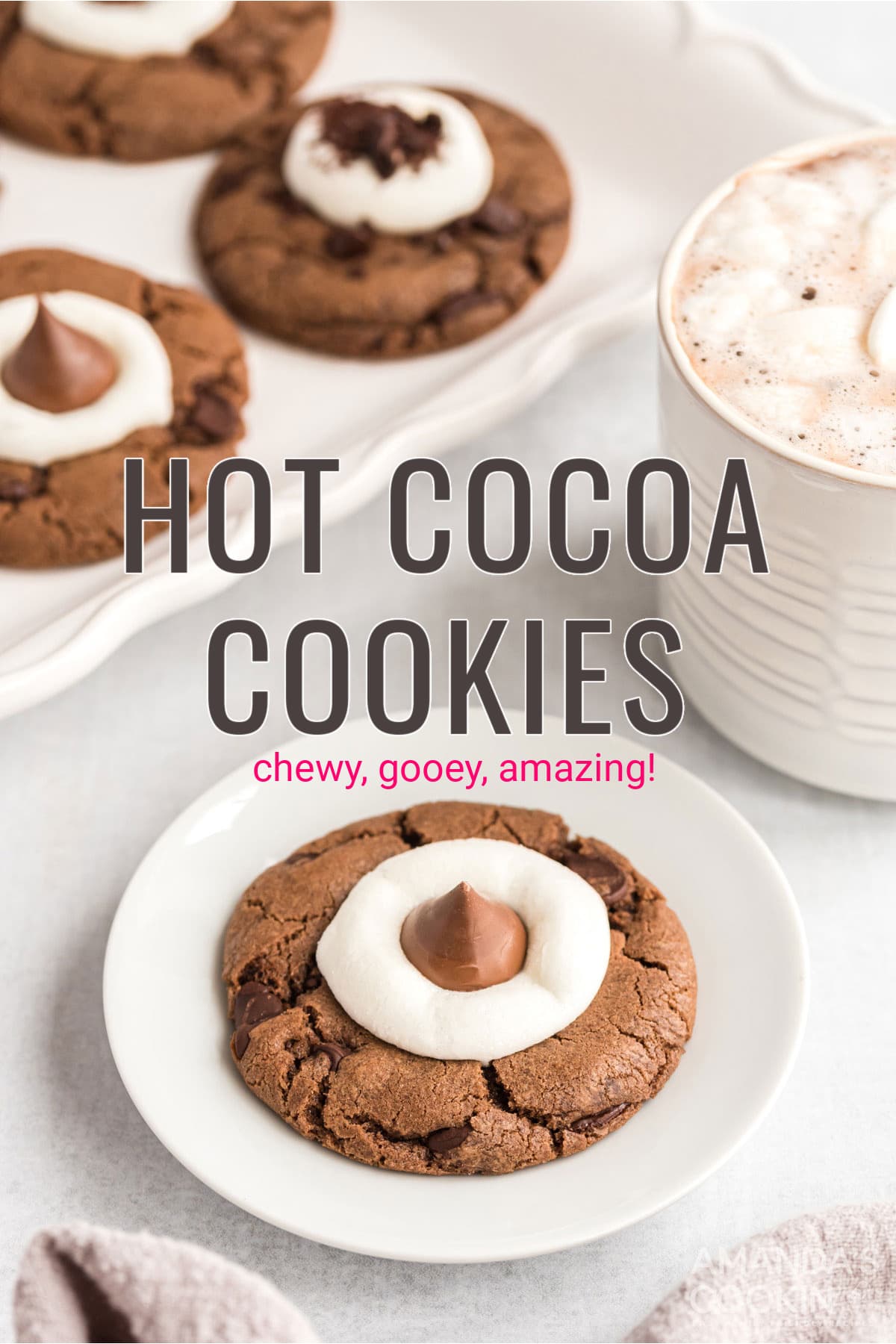 Hot Cocoa Cookies - Amanda's Cookin' - Cookies, Brownies, & Bars