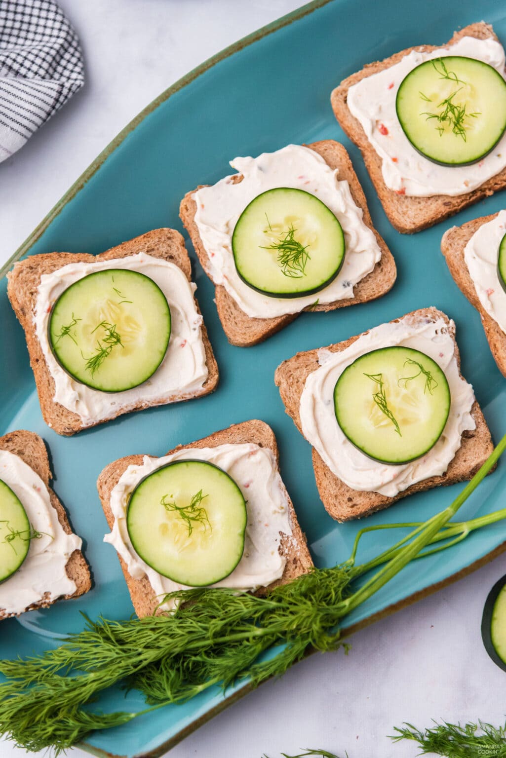 Mini Cucumber Sandwiches Amanda's Cookin' Apps & Finger Foods