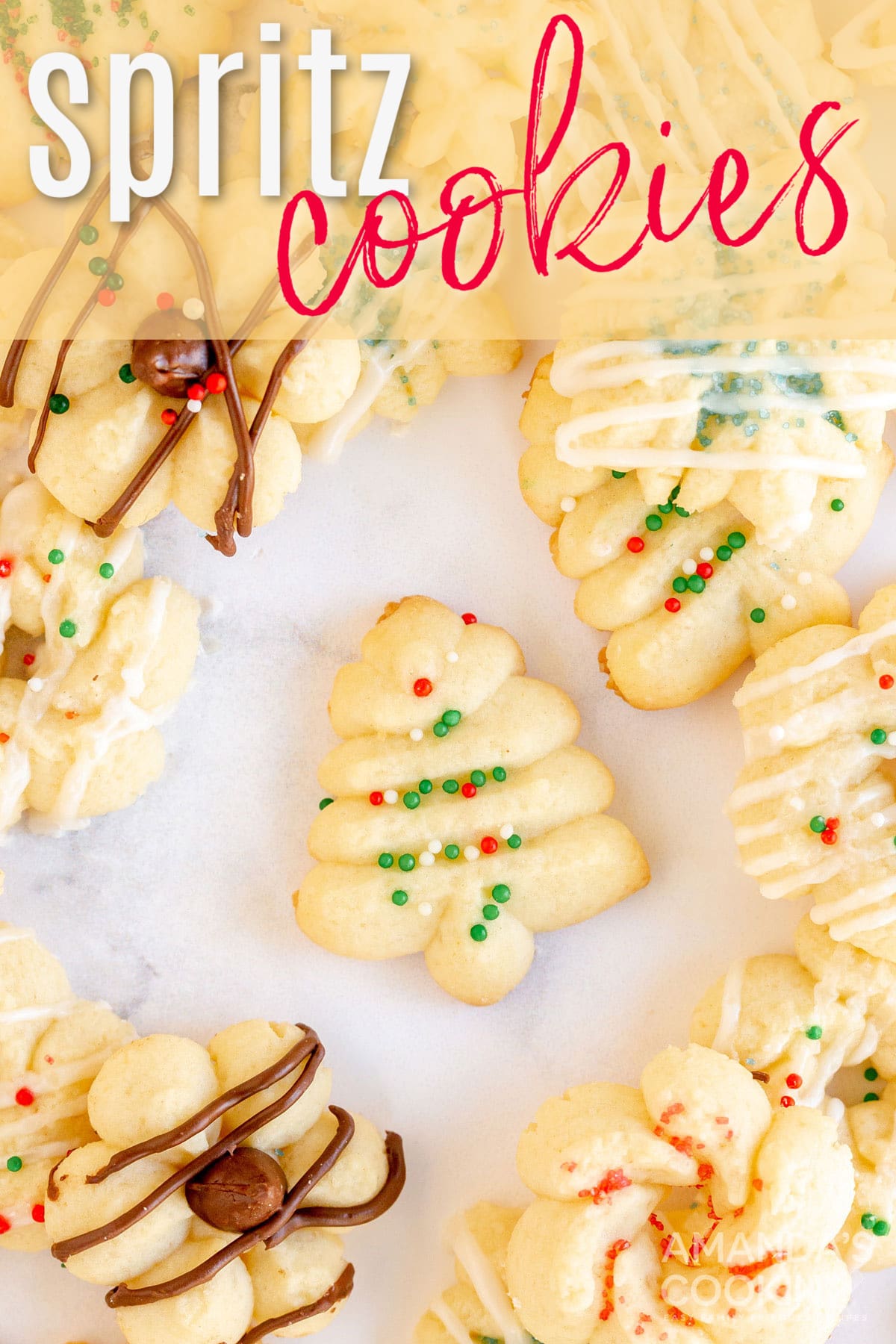 Spritz Cookies - Amanda's Cookin' Cookies, Brownies, & Bars