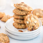 plate of banana cookies