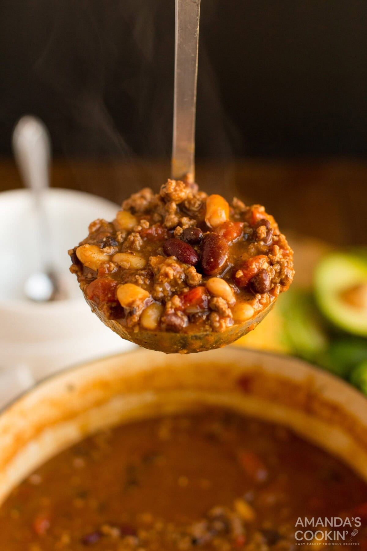 ladle full of chili