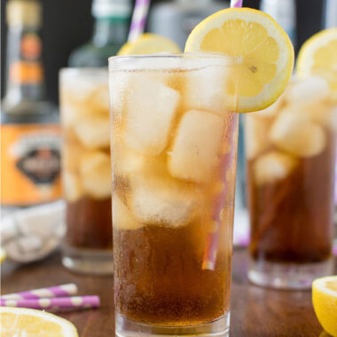 glass of long island iced tea