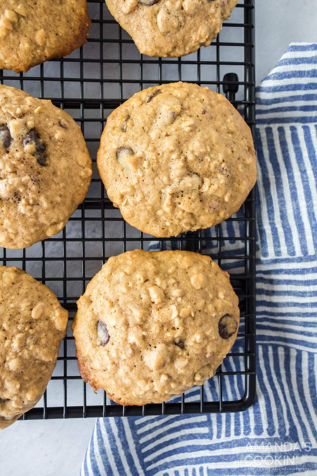 Oatmeal Cookies on cooling rack