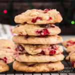 stack of White Chocolate Cranberry Cookies