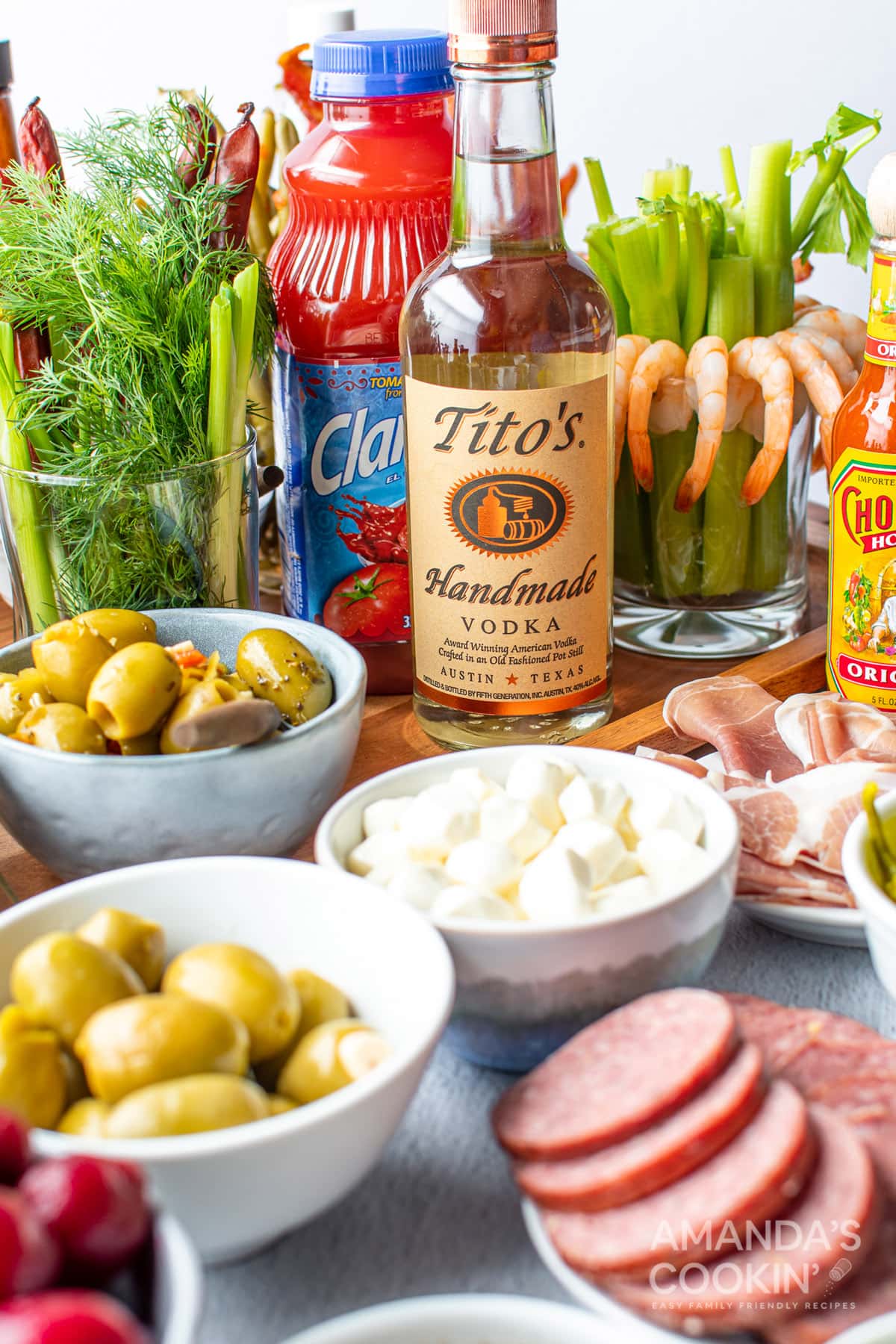 Bloody Mary Charcuterie Board Amanda's Cookin' Apps & Finger Foods
