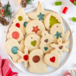 plate of stained glass cookies