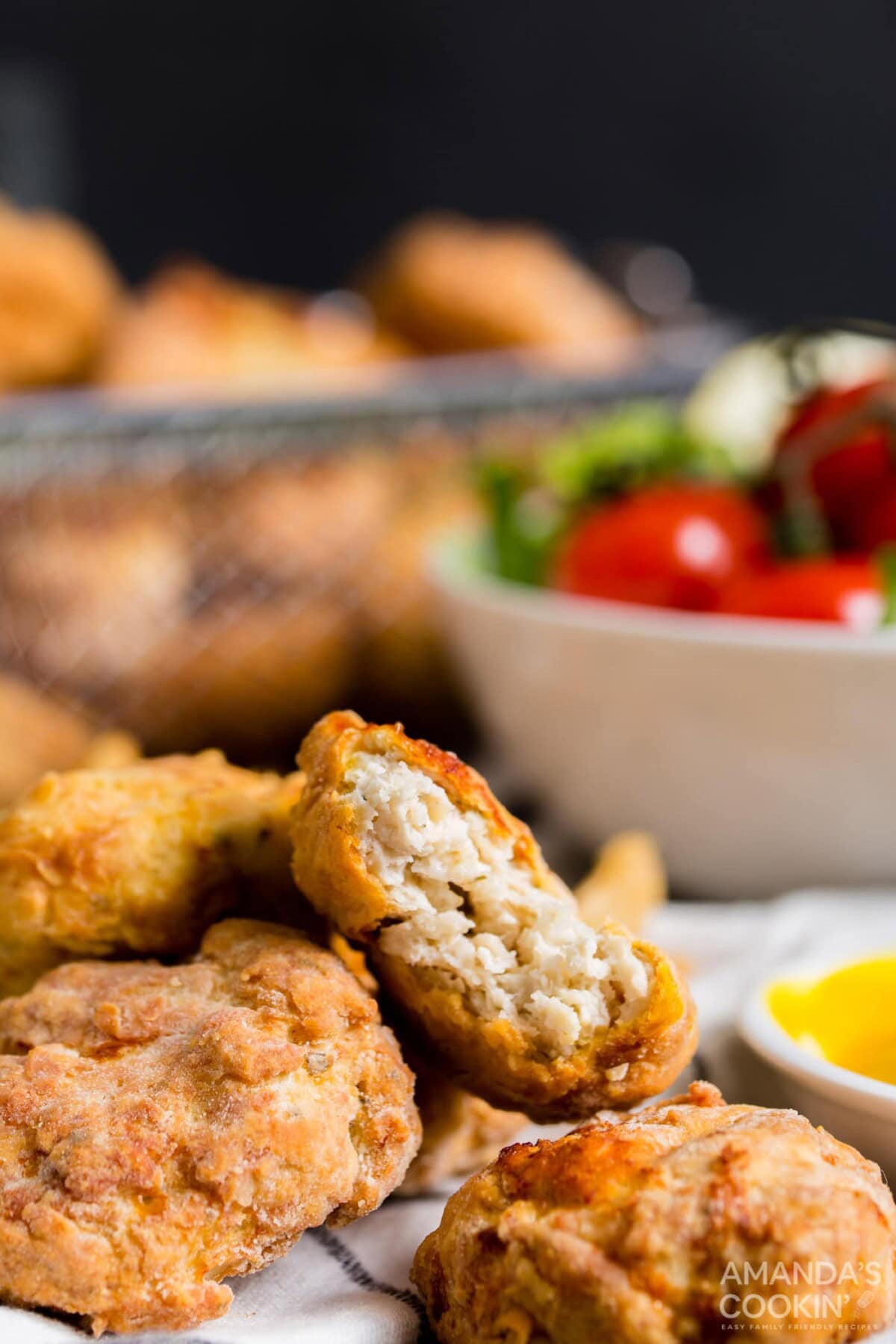 chicken nugget with a bite out of it