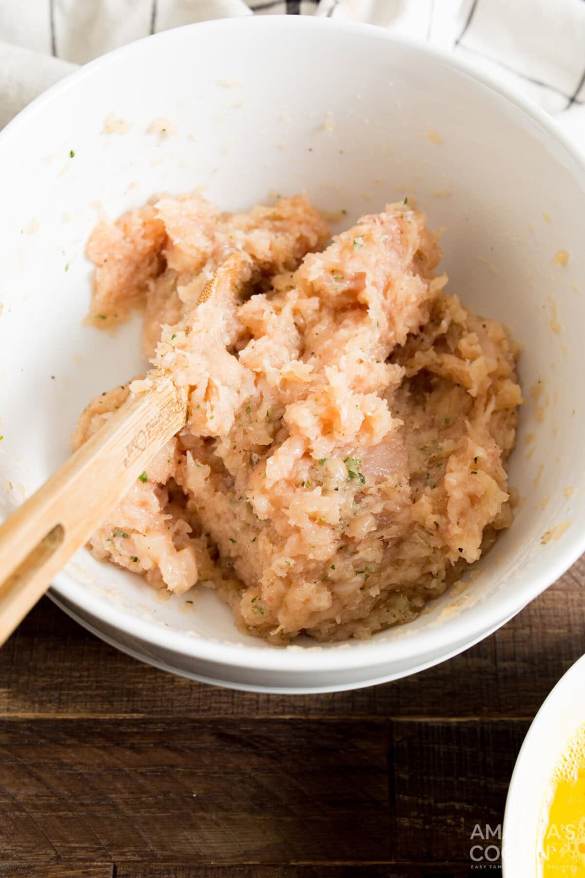 chicken mixture in bowl