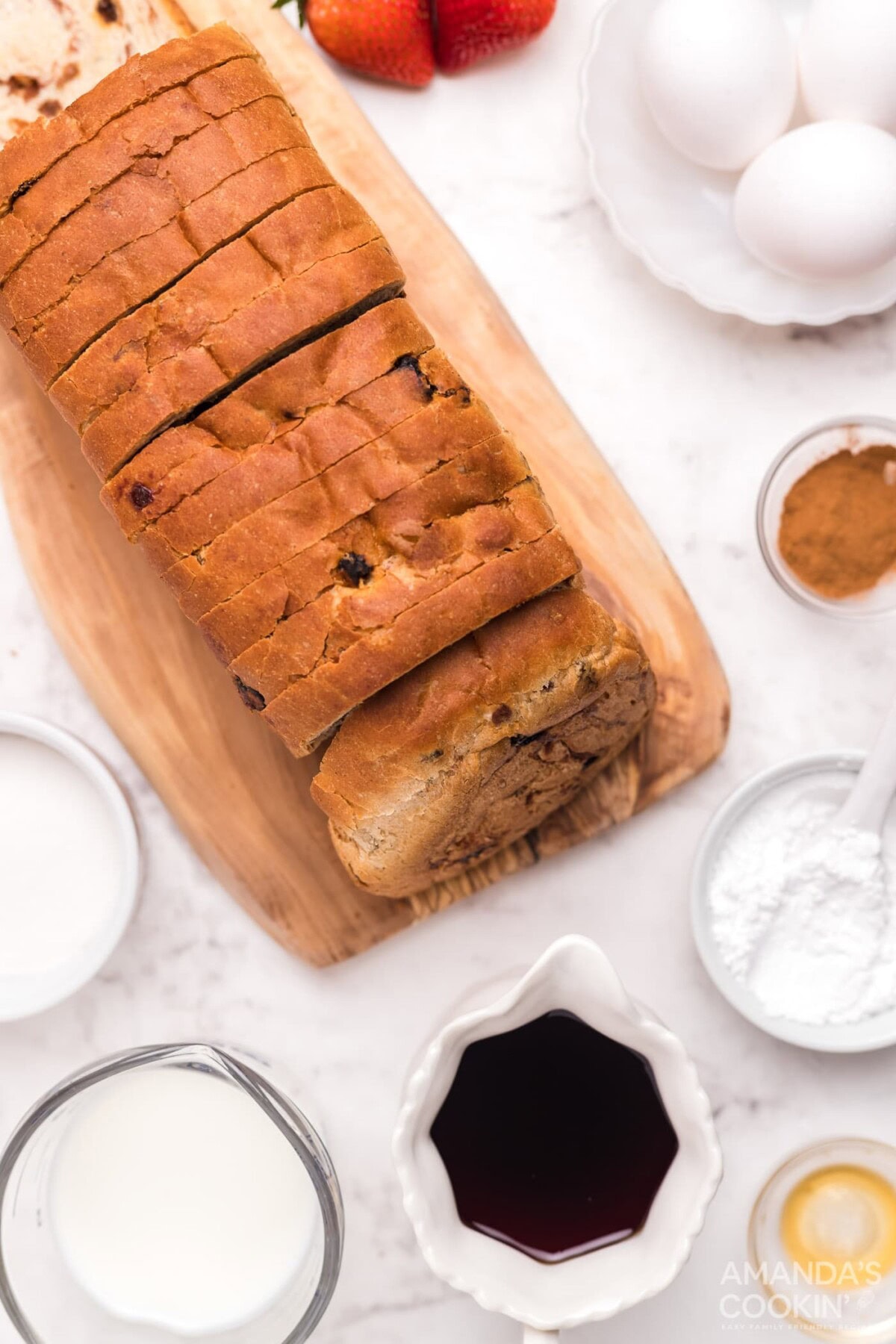 ingredients for Air Fryer French Toast Bites