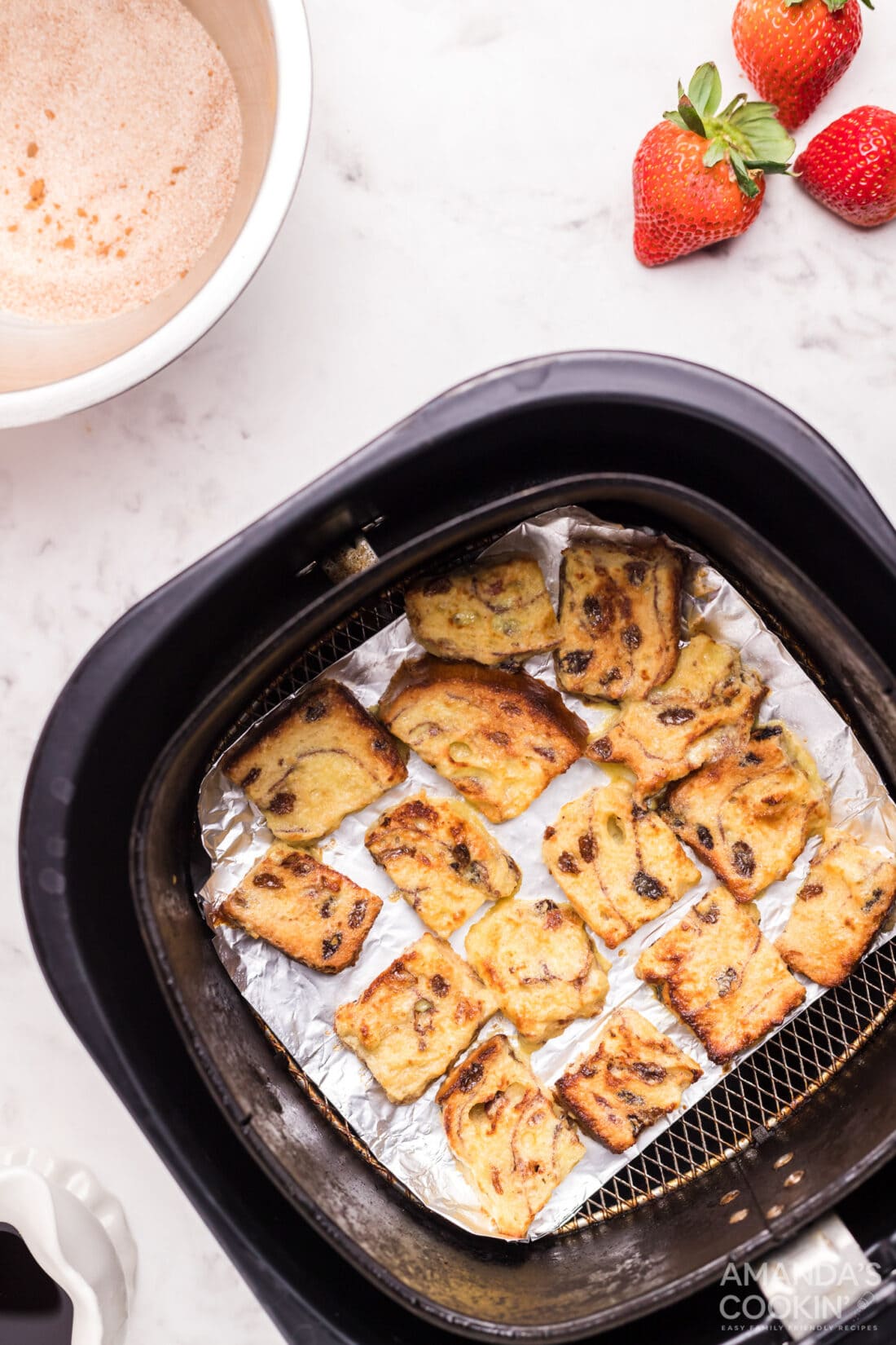Air Fryer French Toast Bites Amanda's Cookin' Breakfast