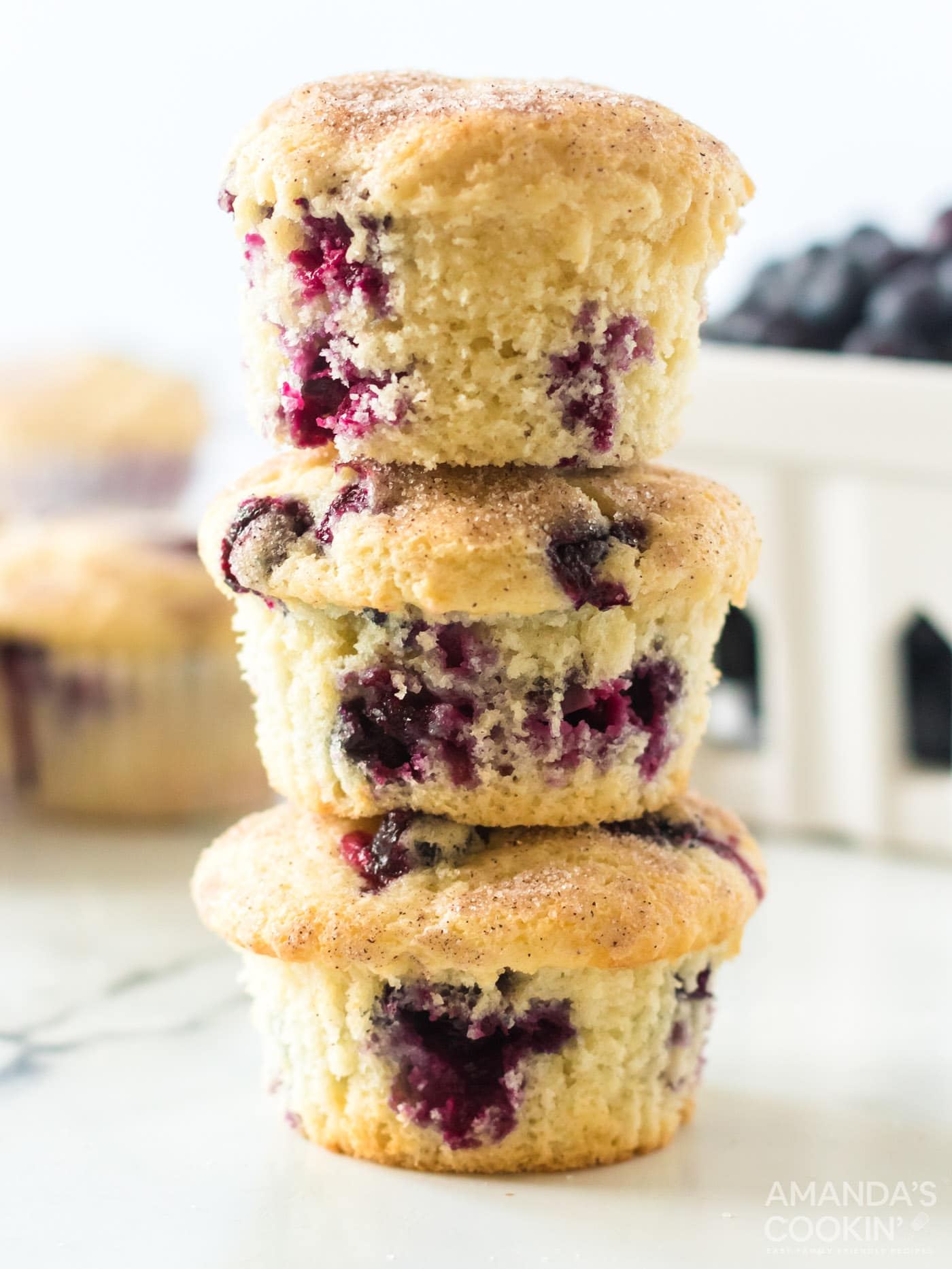 Blueberry Muffin Recipe - Amanda's Cookin'