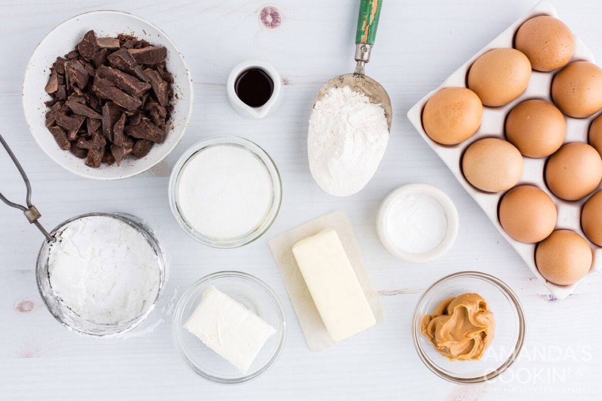 ingredients for brownies