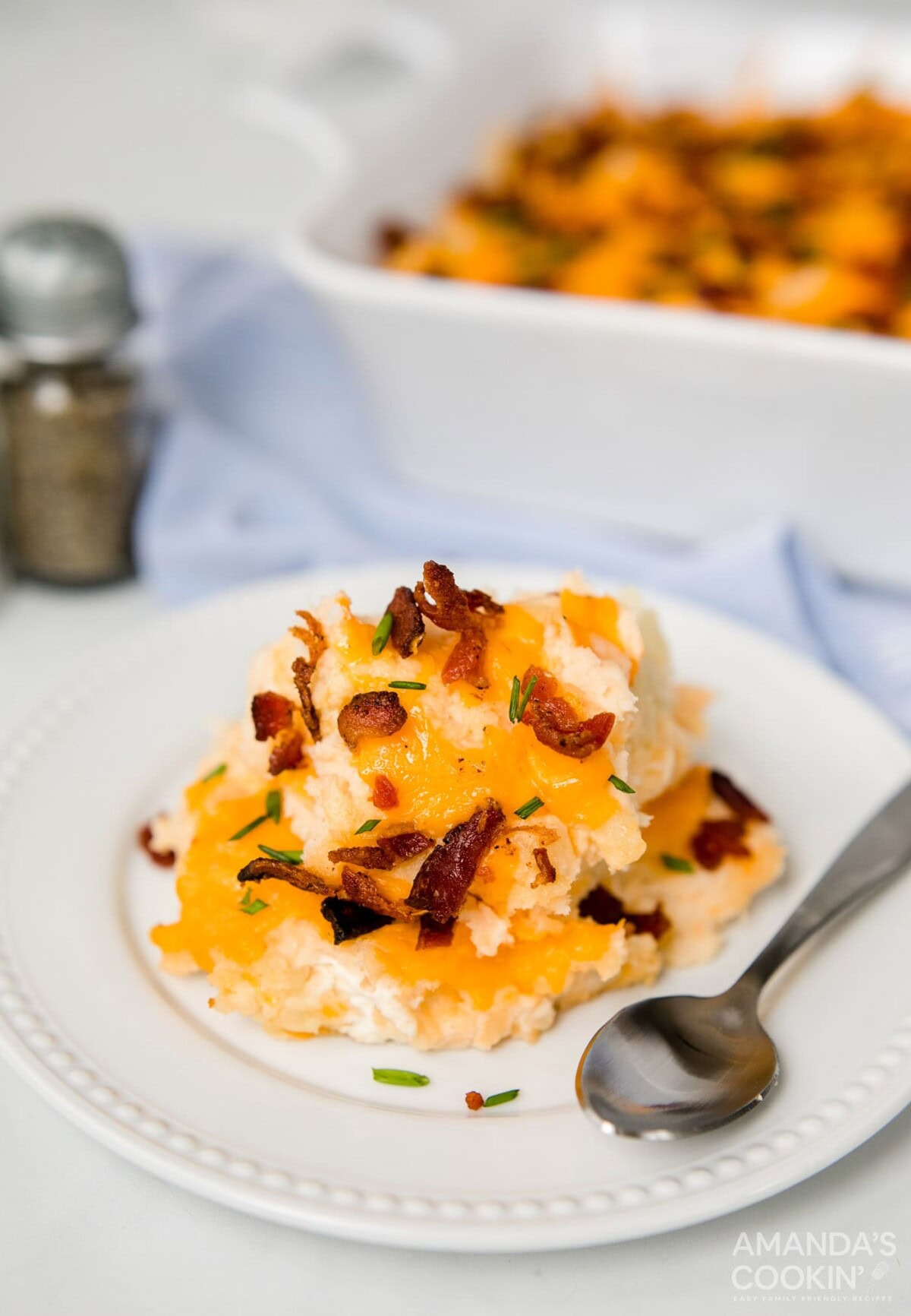 plate of potato casserole