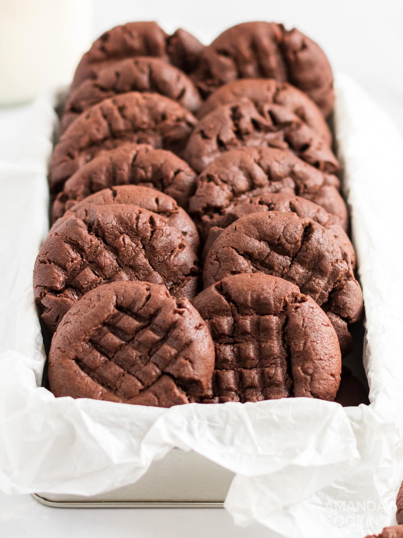 How to Make Chocolate Peanut Butter Cookies - Amanda's Cookin'
