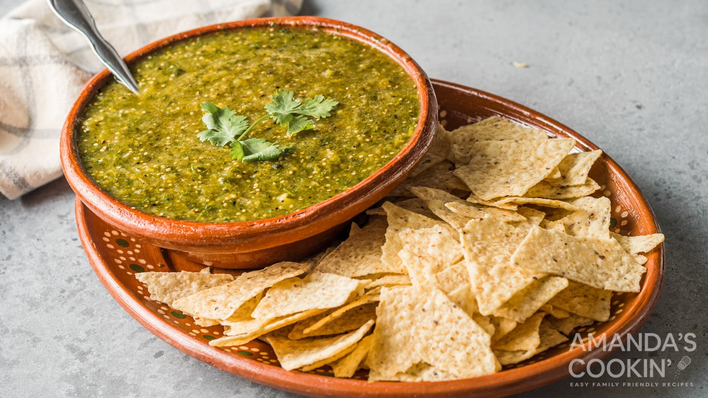 Salsa Verde, also called green salsa, is often found in restaurants, but you can easily make your ow