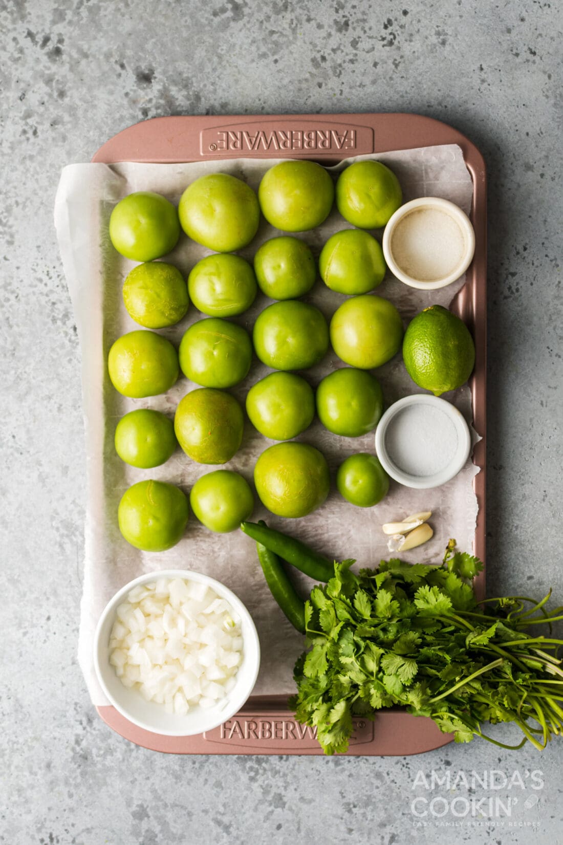 ingredients for salsa verde