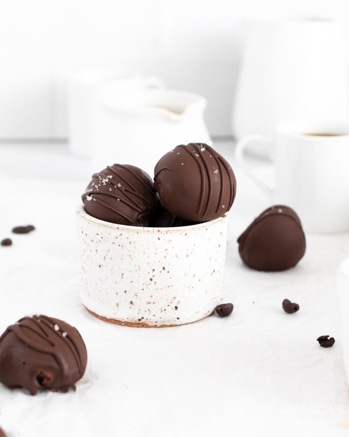 bowl of mocha truffles