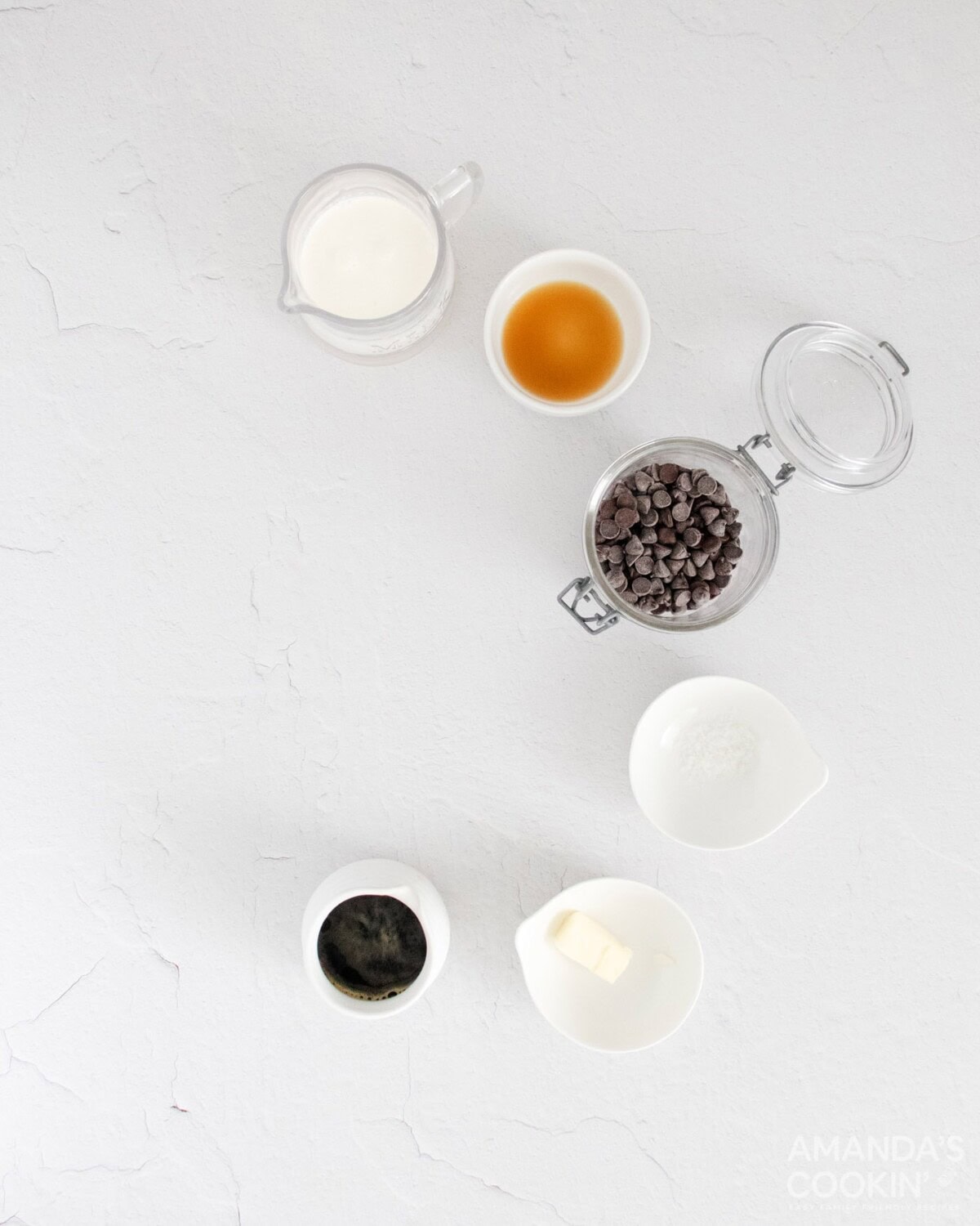 ingredients for mocha truffles