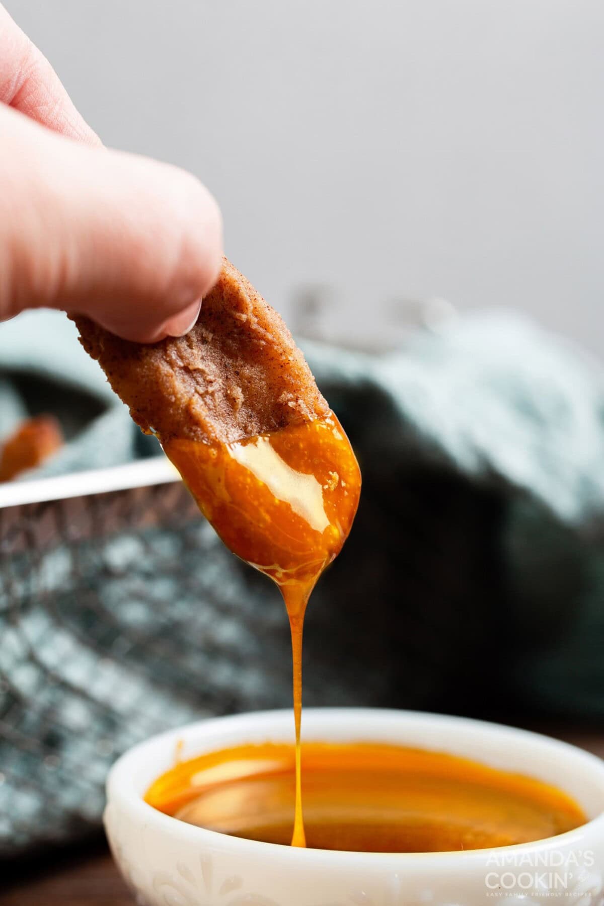 air fryer dipped in caramel