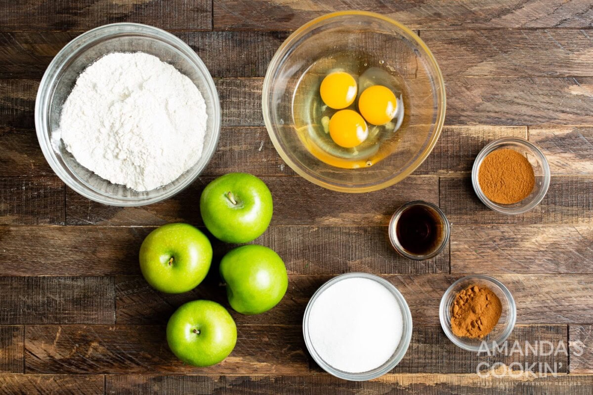 ingredients for making Air Fryer Apple Fries
