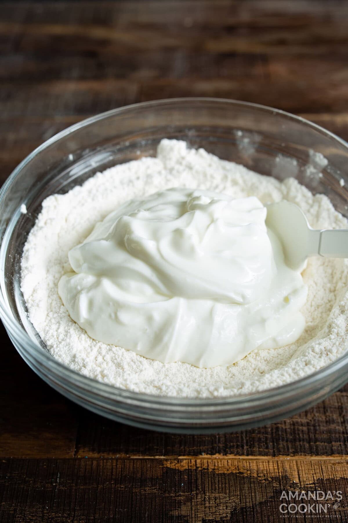 air fryer bagel ingredients in a bowl