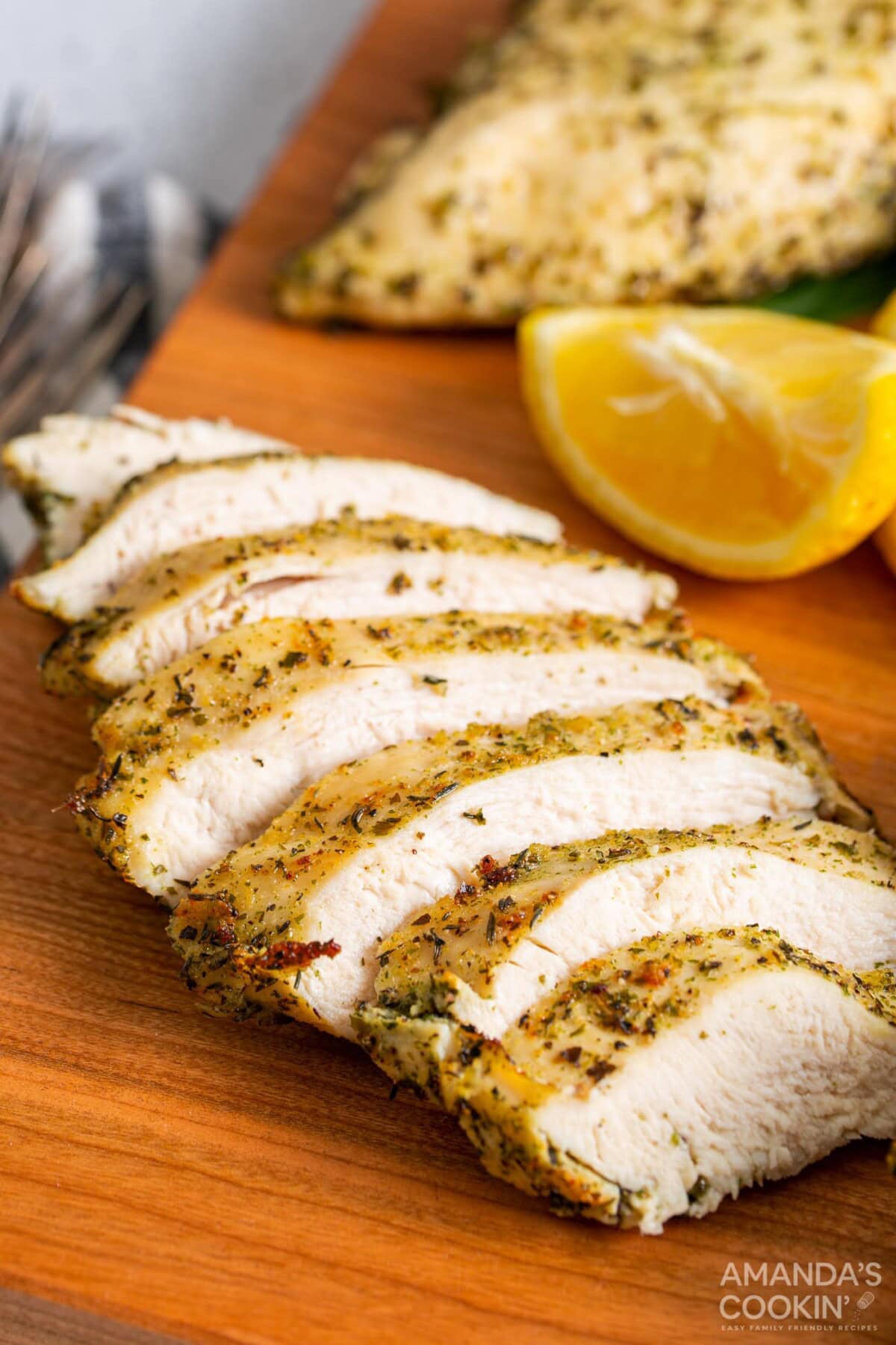 sliced chicken breasts