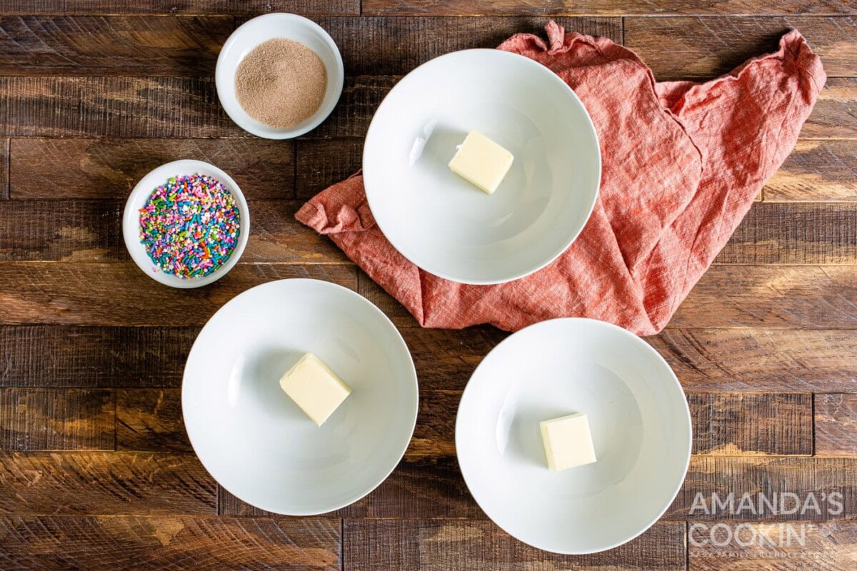 butter in bowls