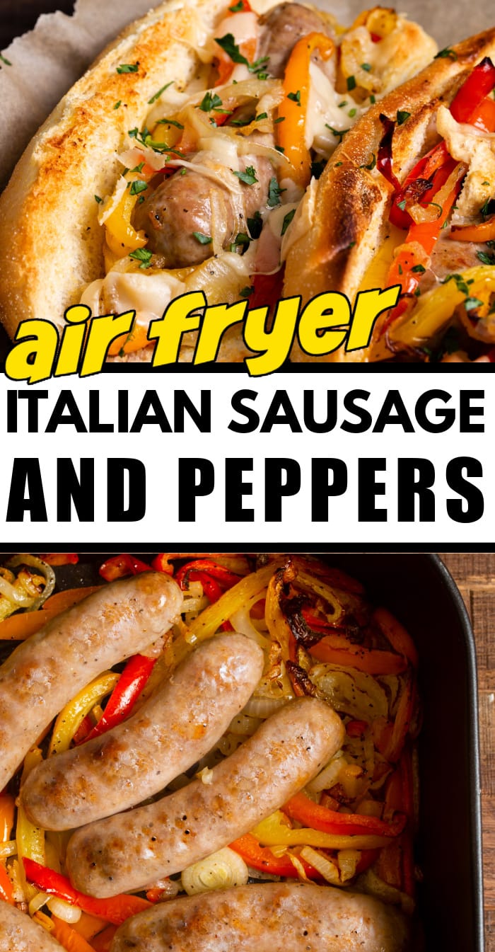 Air Fryer Italian Sausage and Peppers - Amanda's Cookin' - Air Fryer