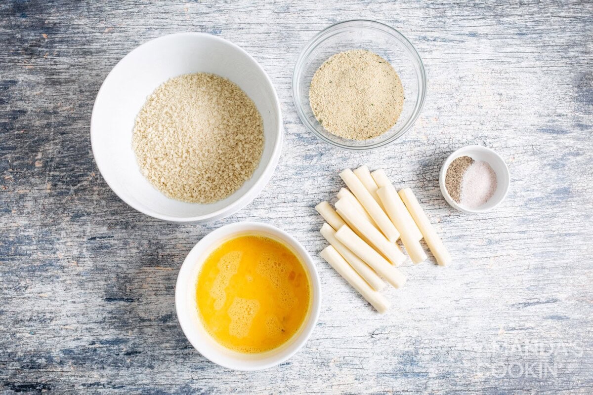 ingredients for air fryer mozzarella sticks