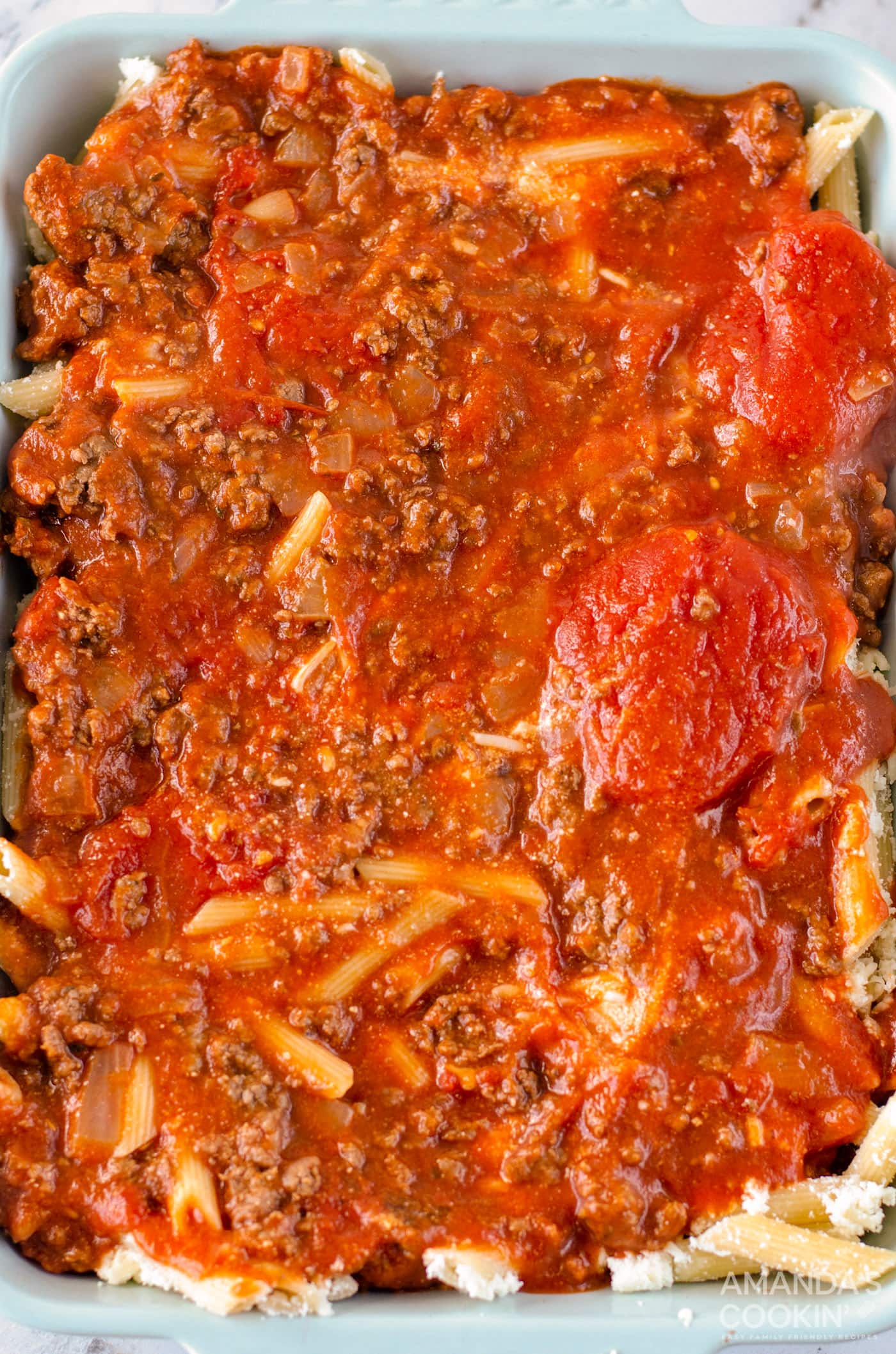 meat sauce layer