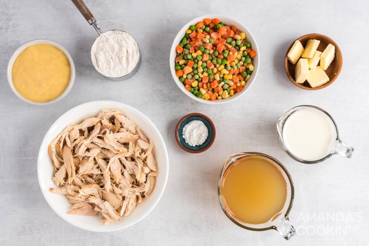 ingredients for chicken and dumpling casserole