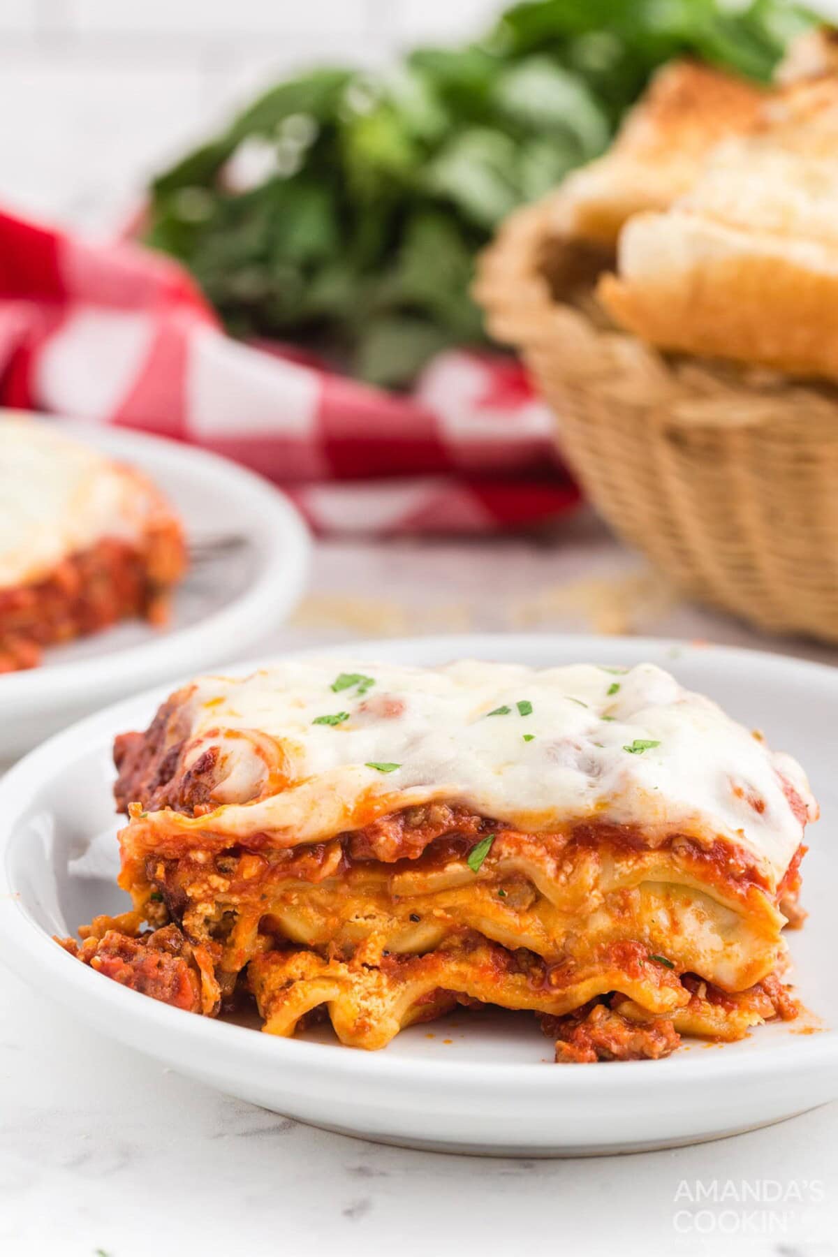 crockpot lasagna on a plate