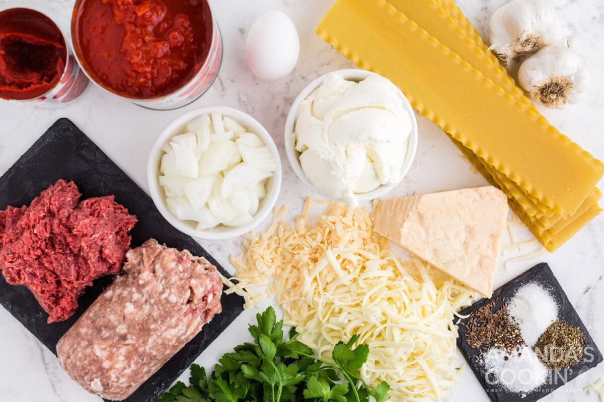 ingredients for crockpot lasagna